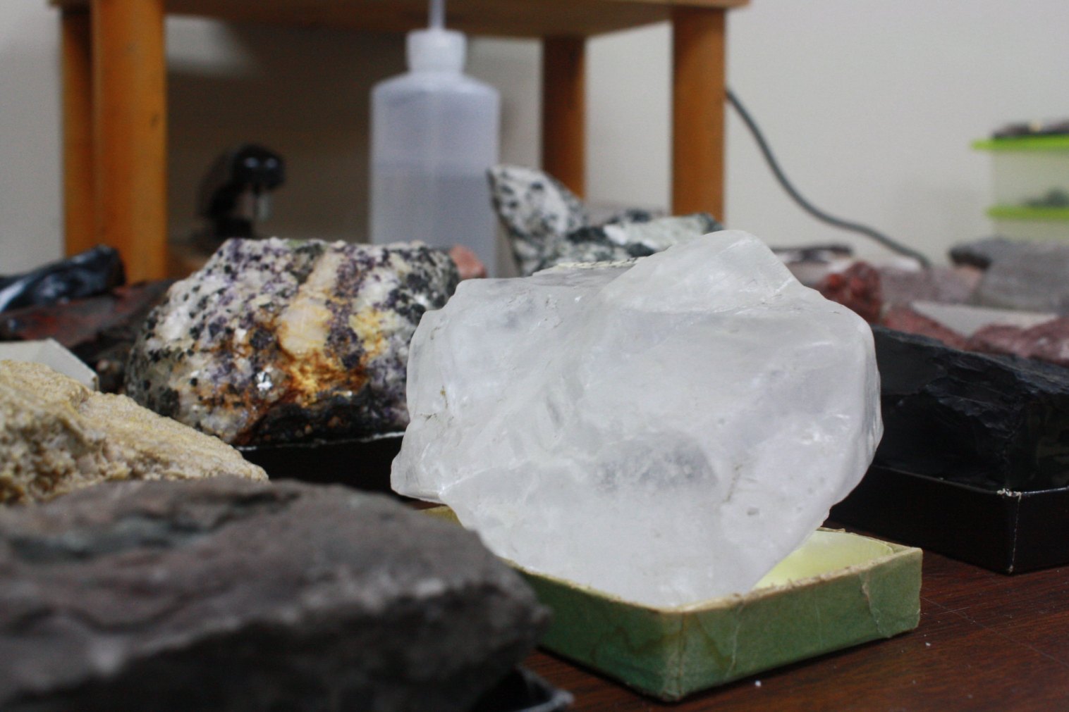 Samples used for a rock/mineral ID lab